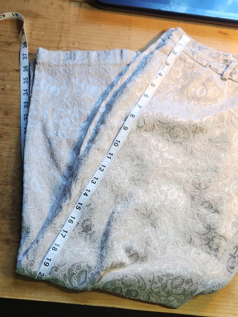 Coldwater Creek Light Lavender Jacquard Slacks, Sz 14 - Picture 12 of 14